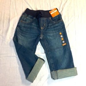 3T Jeans with elastic waistband, no buttons/zipper